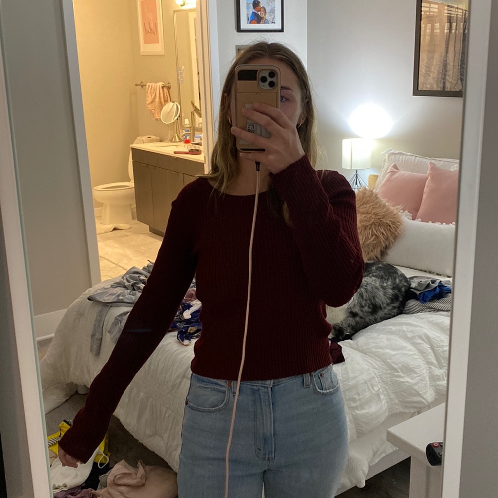 Garage Tight Sweater Maroon